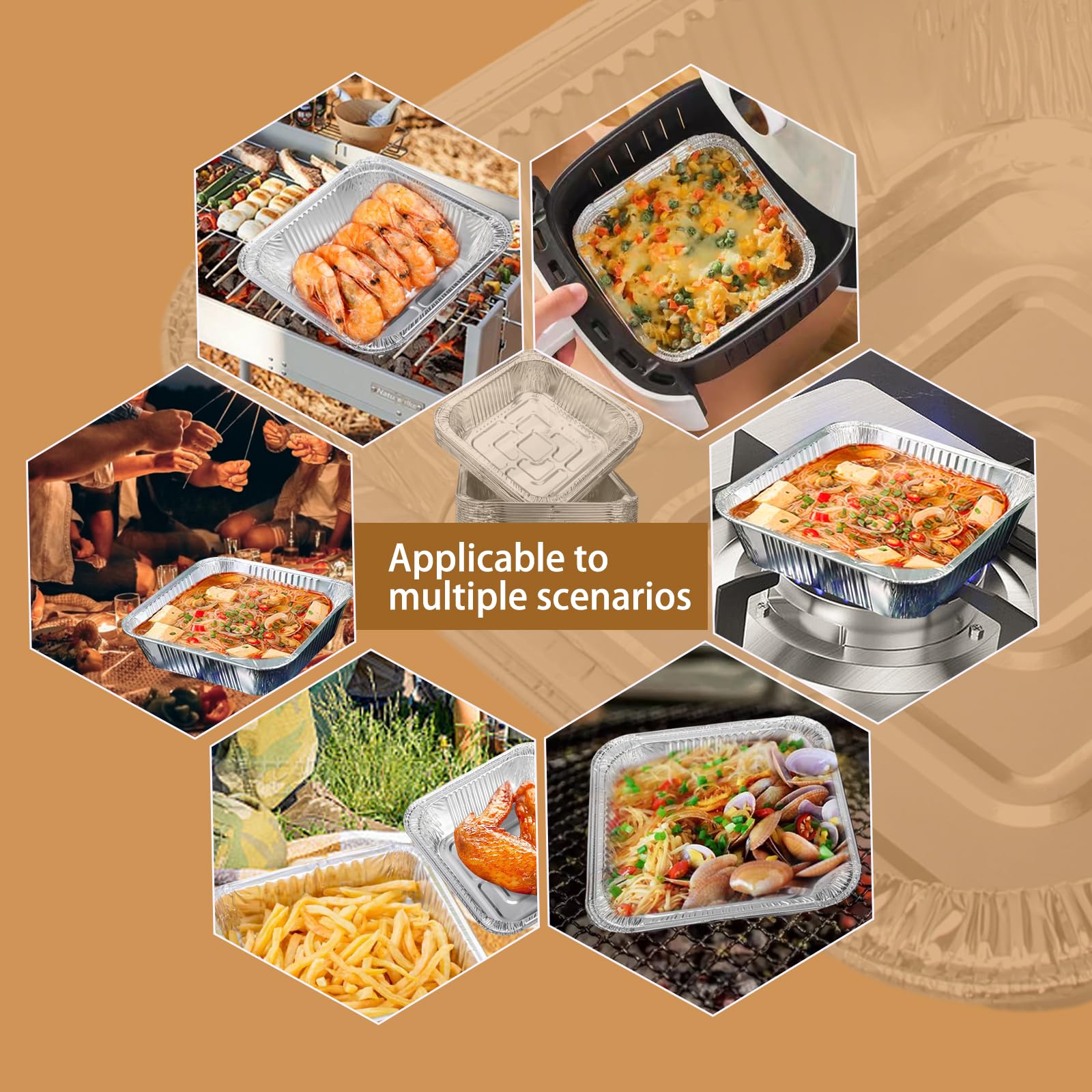 ANQIA oven and grill use liner ideal for roasting and baking.