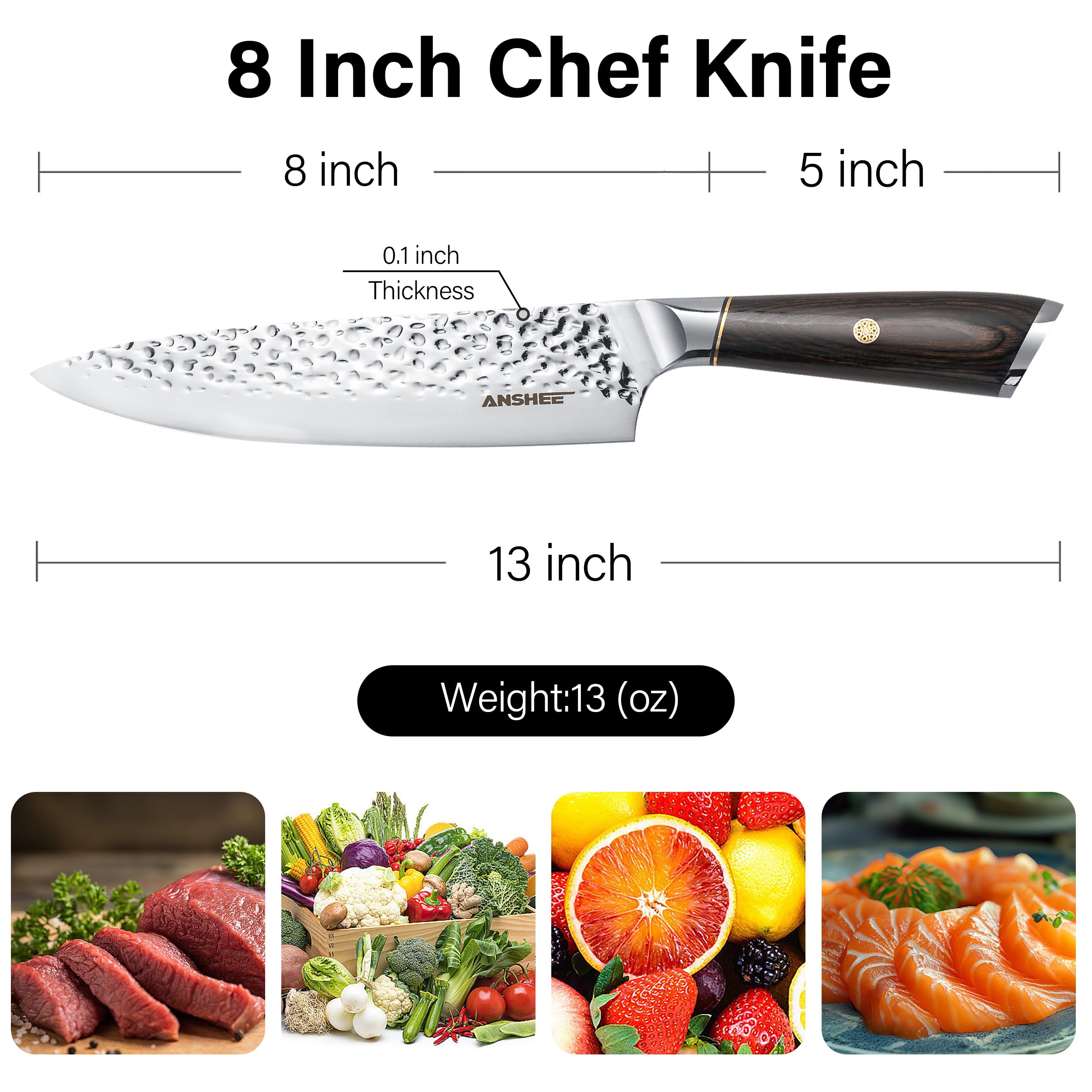 Anshee Japanese tapered handle designed for comfort.