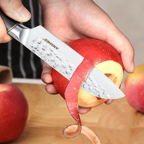 Anshee knife with sheath for safe storage and transport.