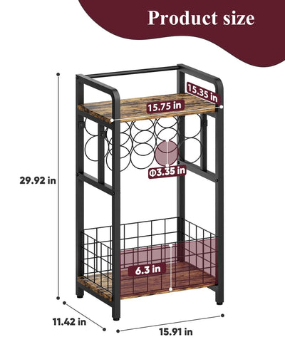 Ansionsol easy-assembly bar shelf simplifies setup at home.