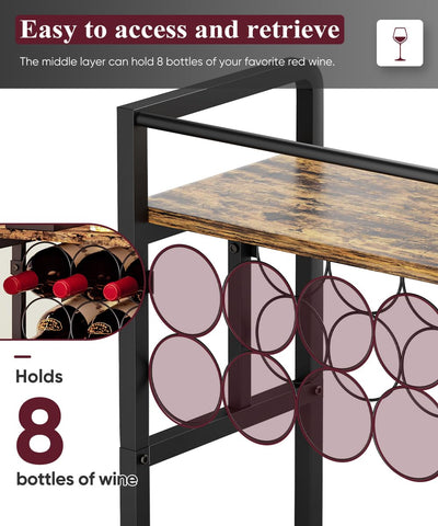 Ansionsol liquor stand holds bottles securely for organized kitchen and bar spaces.