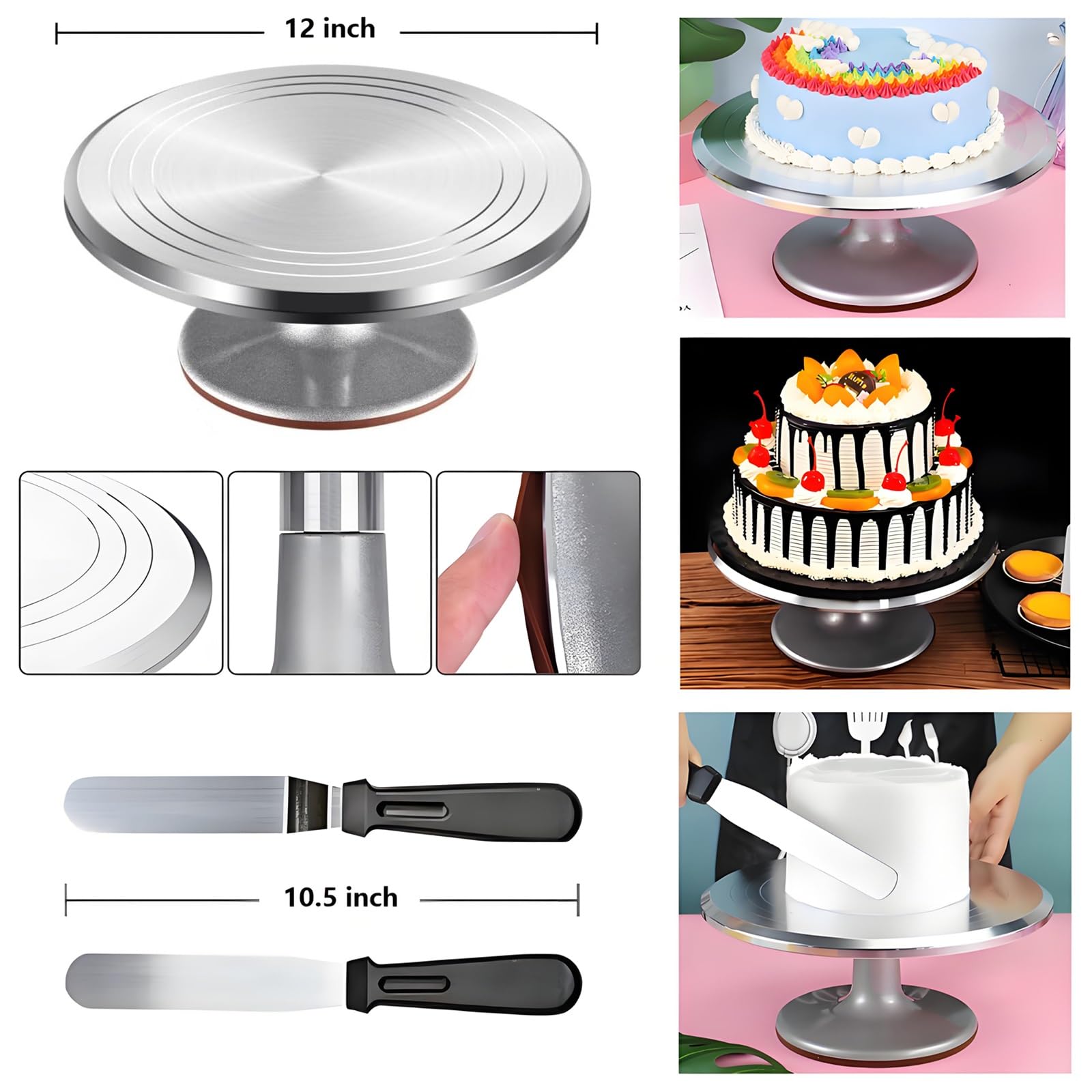 ANSLYQA cake leveler shown for precise slices and clean cuts.