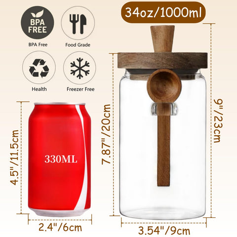 ANSQU glass jar reveals contents, ideal for coffee beans or snacks.