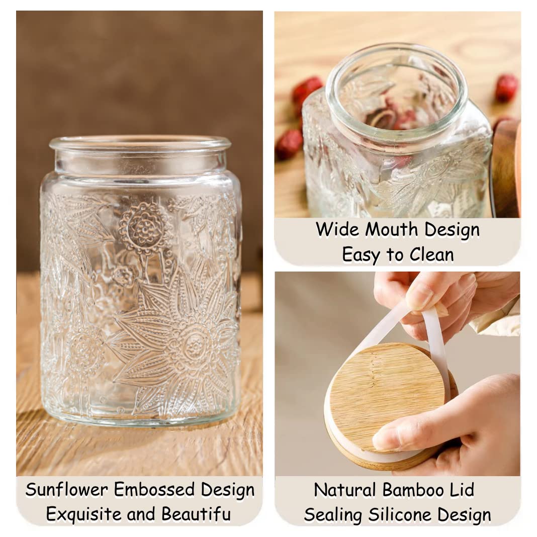 ANSQU wide-mouth opening for easy filling of beans, flour, or rice