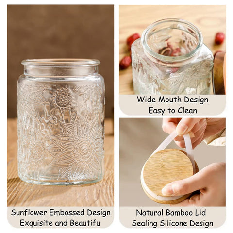 ANSQU wide-mouth opening for easy filling of beans, flour, or rice