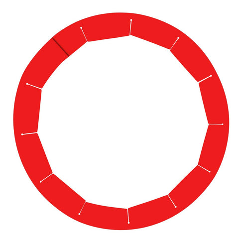 Antenda pie shield showing the notch lock for easy size adjustment.