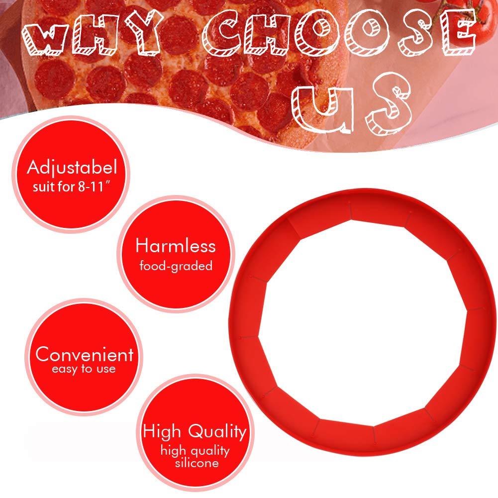 Red Antenda shield demonstrates edge protection during oven baking.