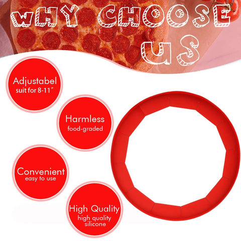 Red Antenda shield demonstrates edge protection during oven baking.