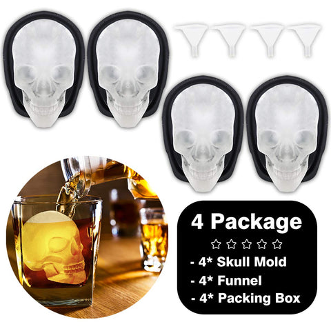 Antenda party skull ice decor adds dramatic drink centerpiece