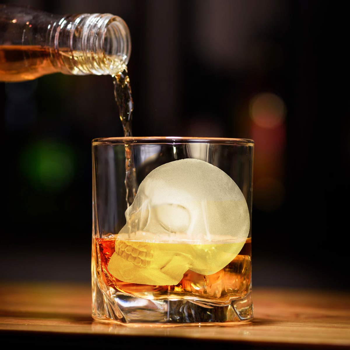Antenda silicone skull ice funnel for spill-free filling