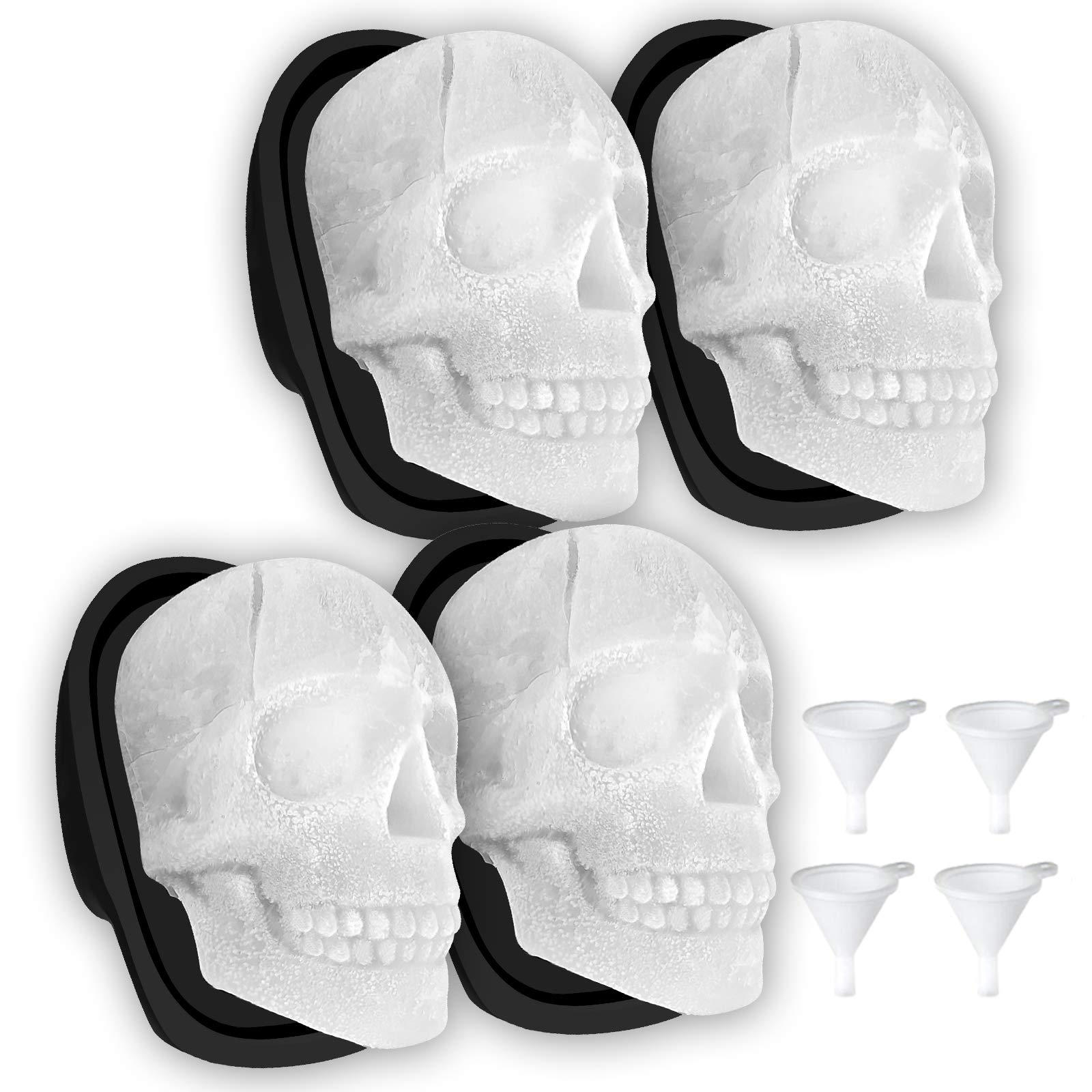 Antenda skull ice tray large creating dramatic 3D skull ice for whiskey