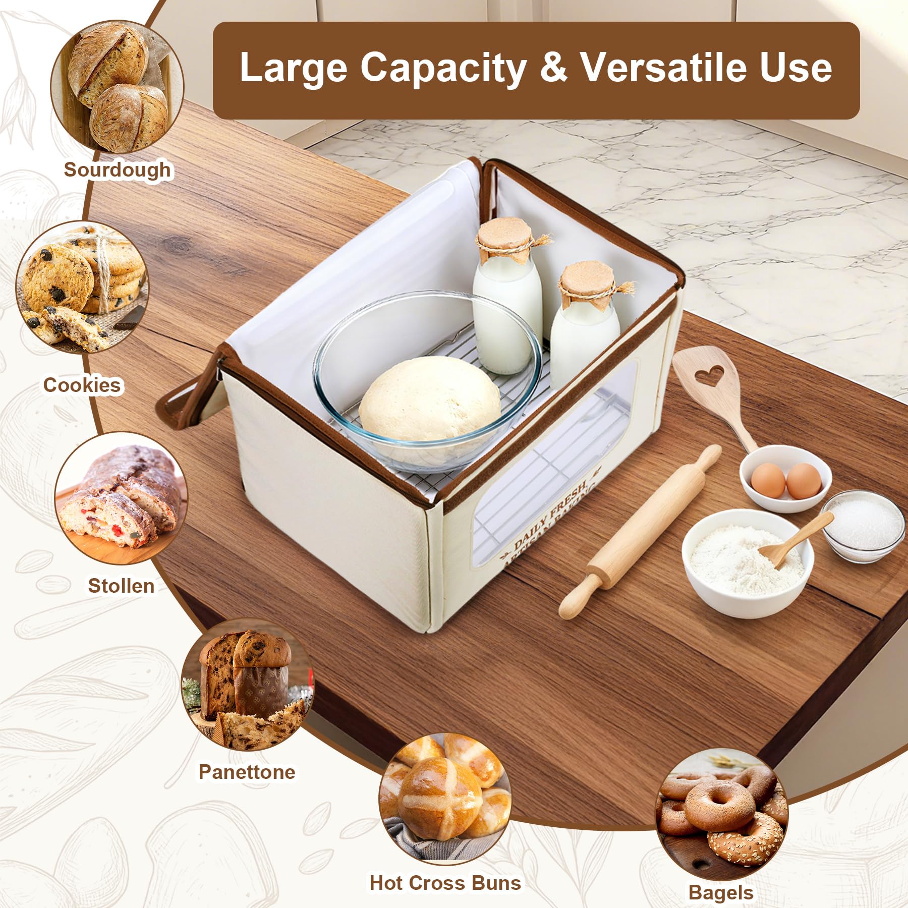 Antner bread proofer versatile for sourdough, yogurt, and kombucha fermentation.
