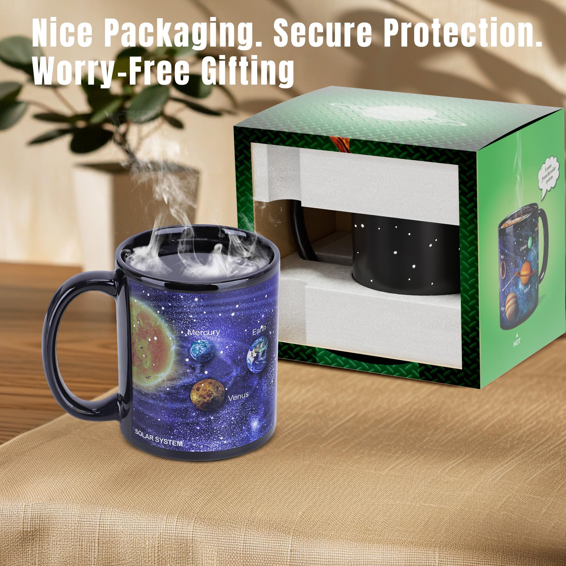 Antner heat-changing mug hand-wash note helps preserve color and clarity