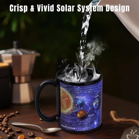 Antner heat-changing mug planetary artwork features Mercury through Pluto in vivid detail