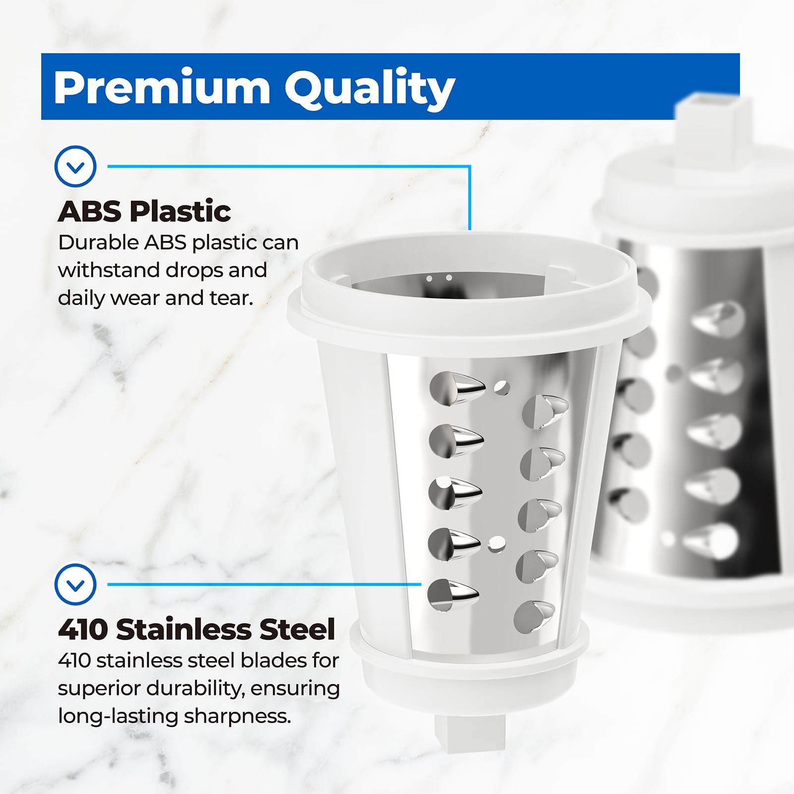 Easy rinse-and-clean design after use in everyday meal prep.