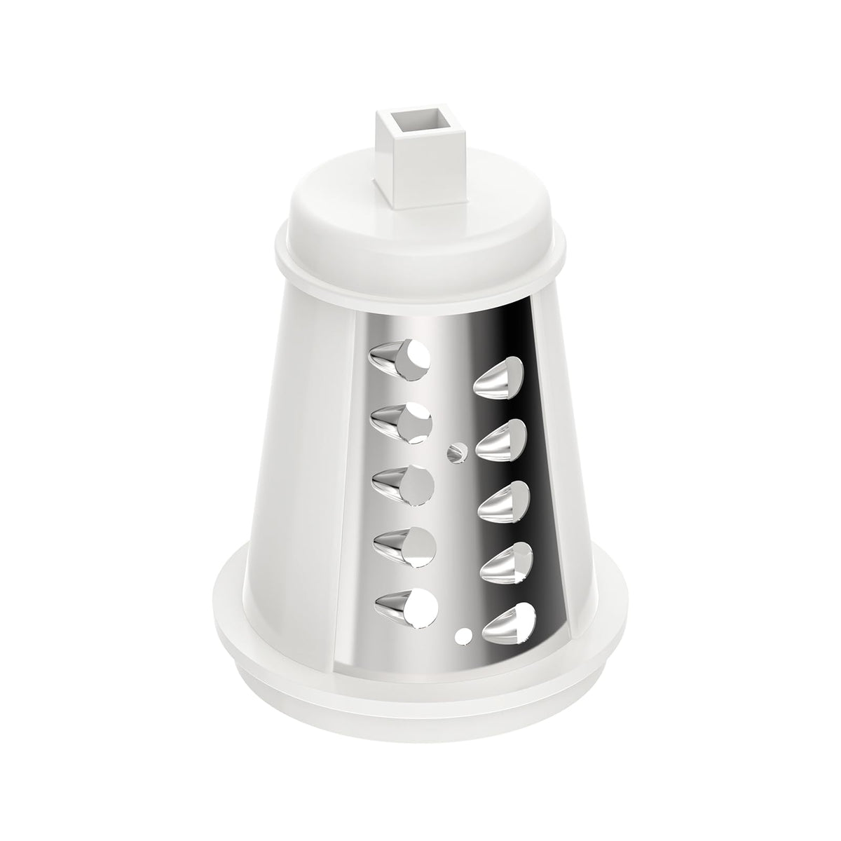 ANTOBLE Shred Cone for Presto 02910/02980 front view, ready for quick cheese shredding.