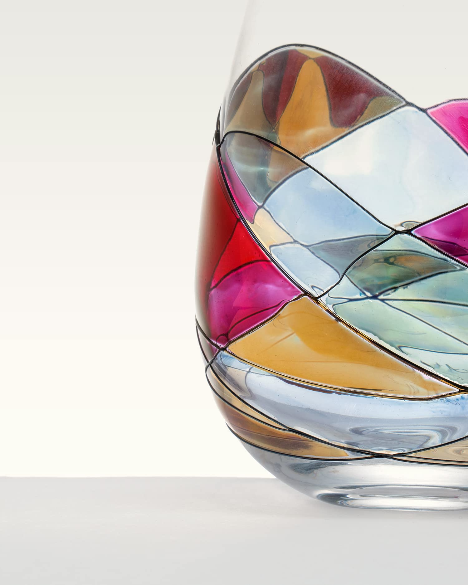 Antoni Barcelona stemless wine glass set ideal for red, white, rosé, or sparkling wine