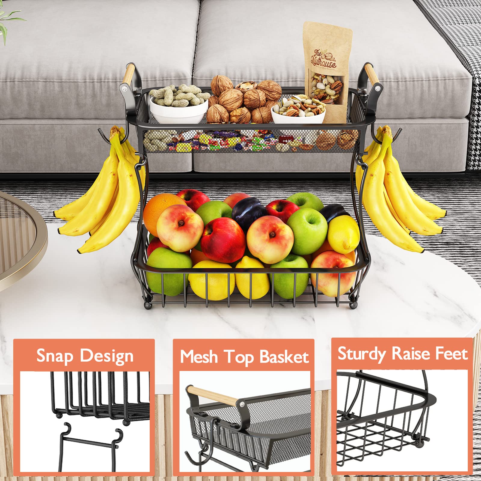 ANTOPY detachable basket configuration for two separate storage options.