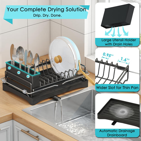 ANTOPY compact kitchen rack fits small spaces and dries efficiently