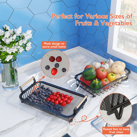 ANTOPY versatile kitchen rack for fruits, vegetables, bread, and snacks.