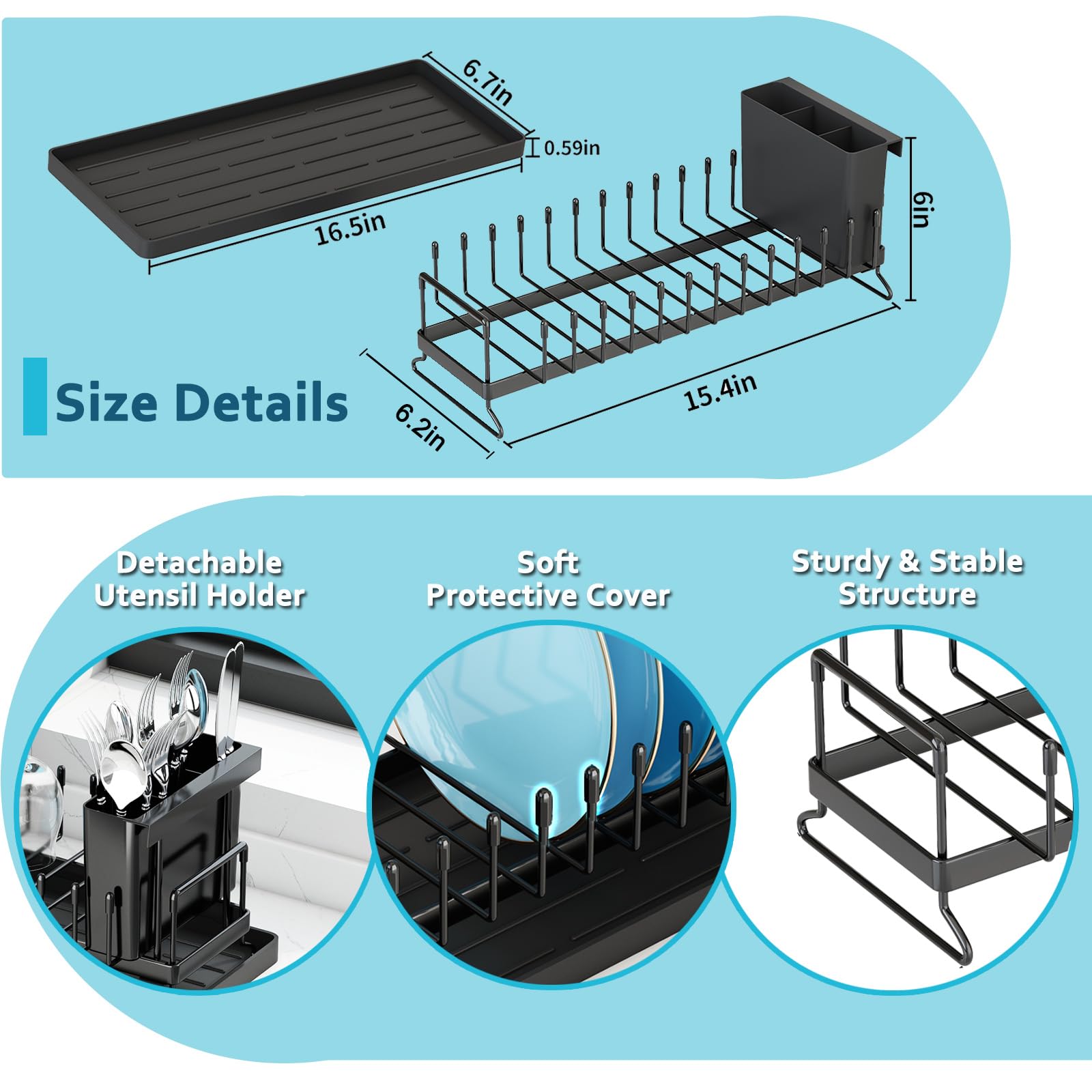 ANTOPY easy setup plate organizer enables quick, tool-free installation