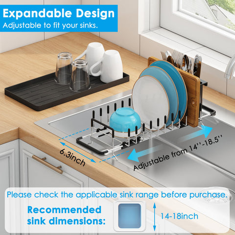 ANTOPY stainless steel rack with 10 slots neatly holds plates lids and bowls