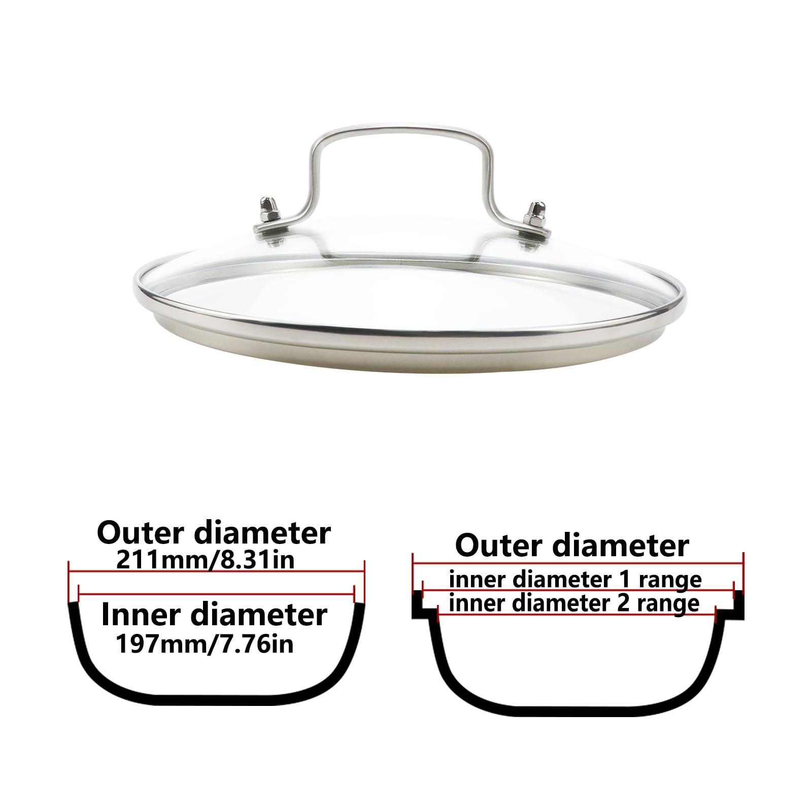 Antrader lid with stainless rim ensures durability and a secure seal during use.