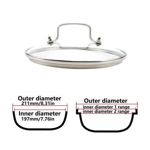 Antrader lid with stainless rim ensures durability and a secure seal during use.