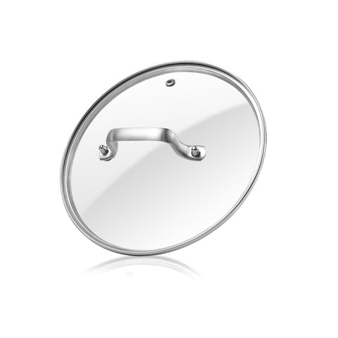 Antrader 8-inch tempered glass lid offers a clear view to monitor cooking progress.