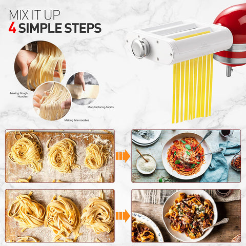 Antree pasta attachment spaghetti cutter carves uniform spaghetti noodles quickly