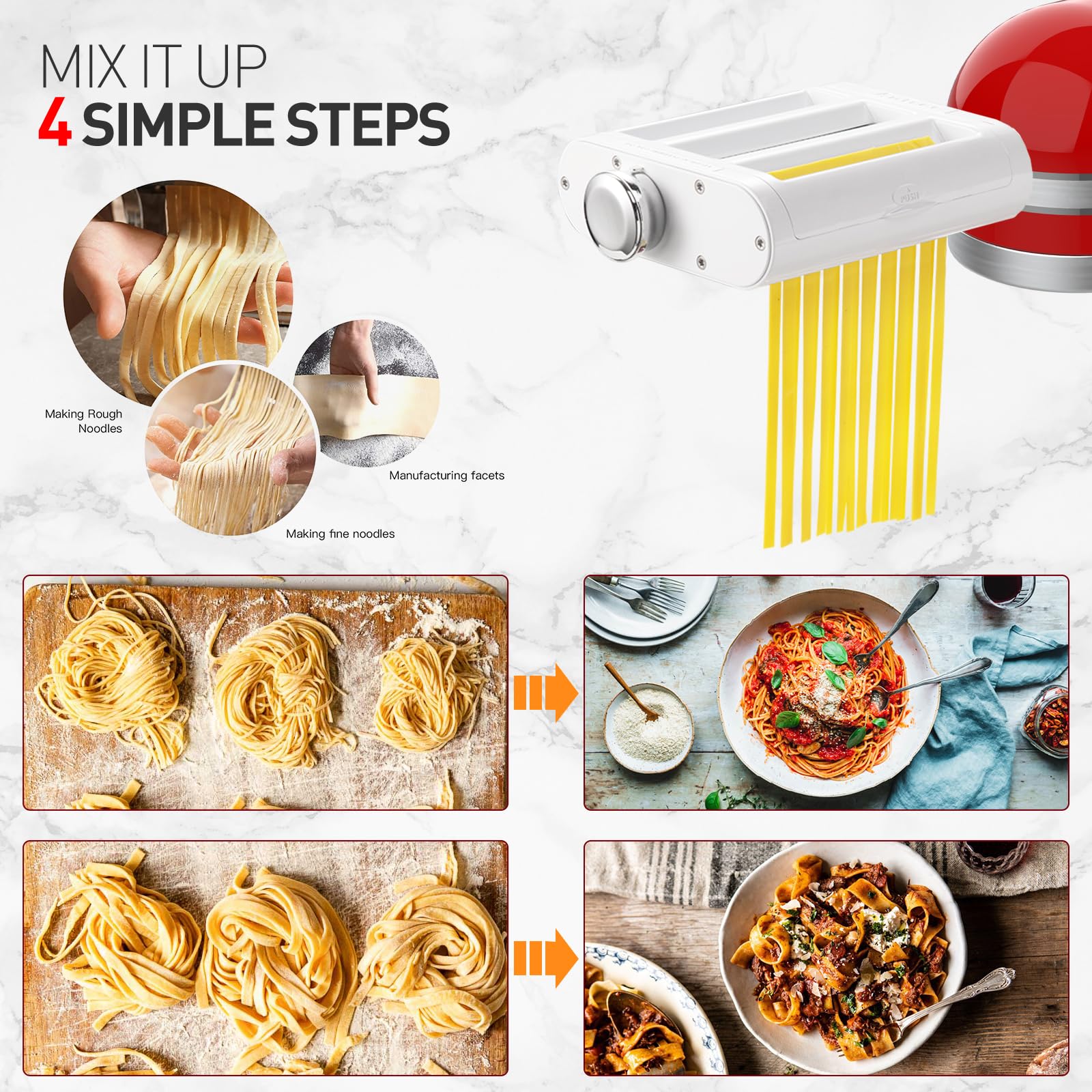 ANTREE sheet roller attachment for even pasta sheets