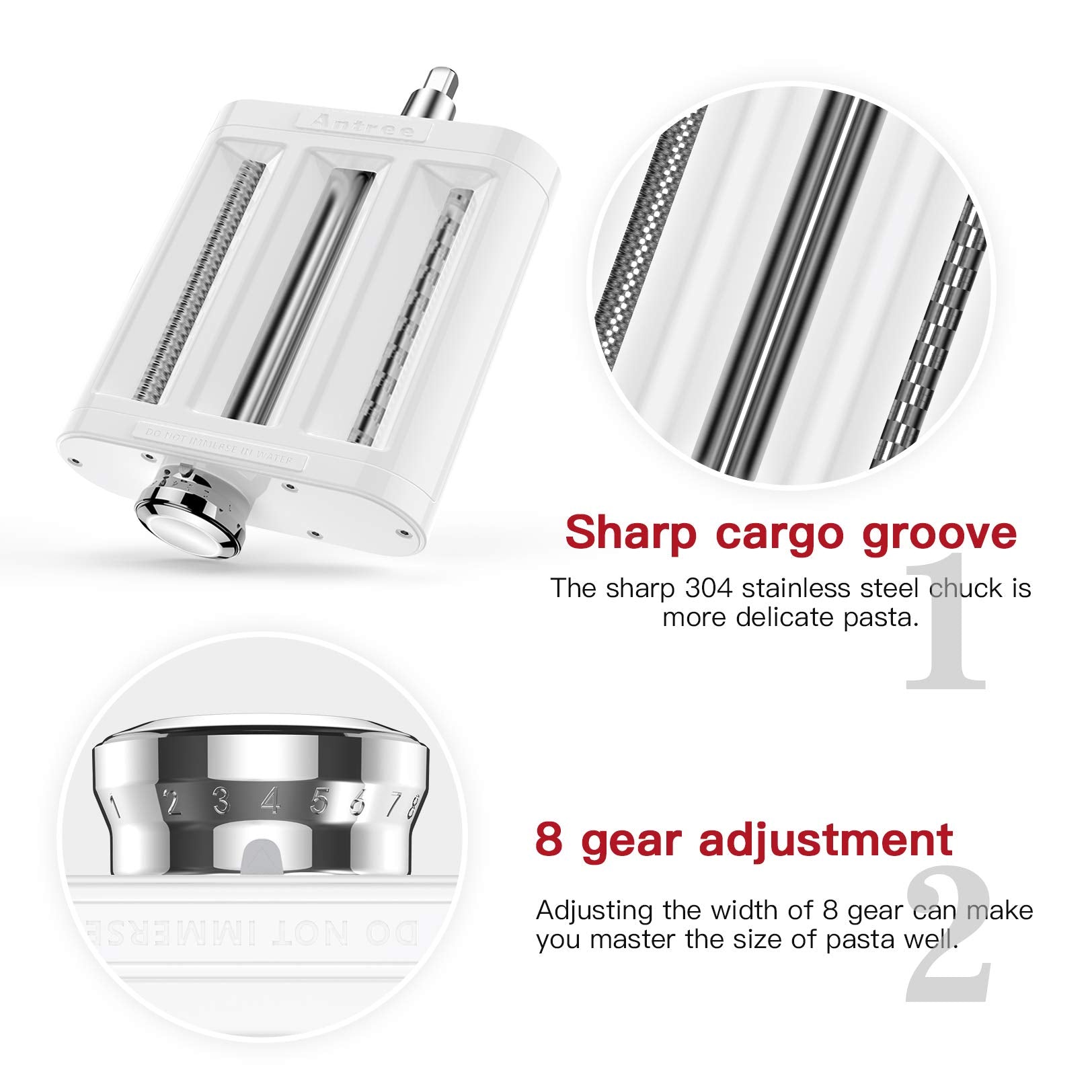 ANTREE spaghetti cutter attachment creates classic spaghetti strands