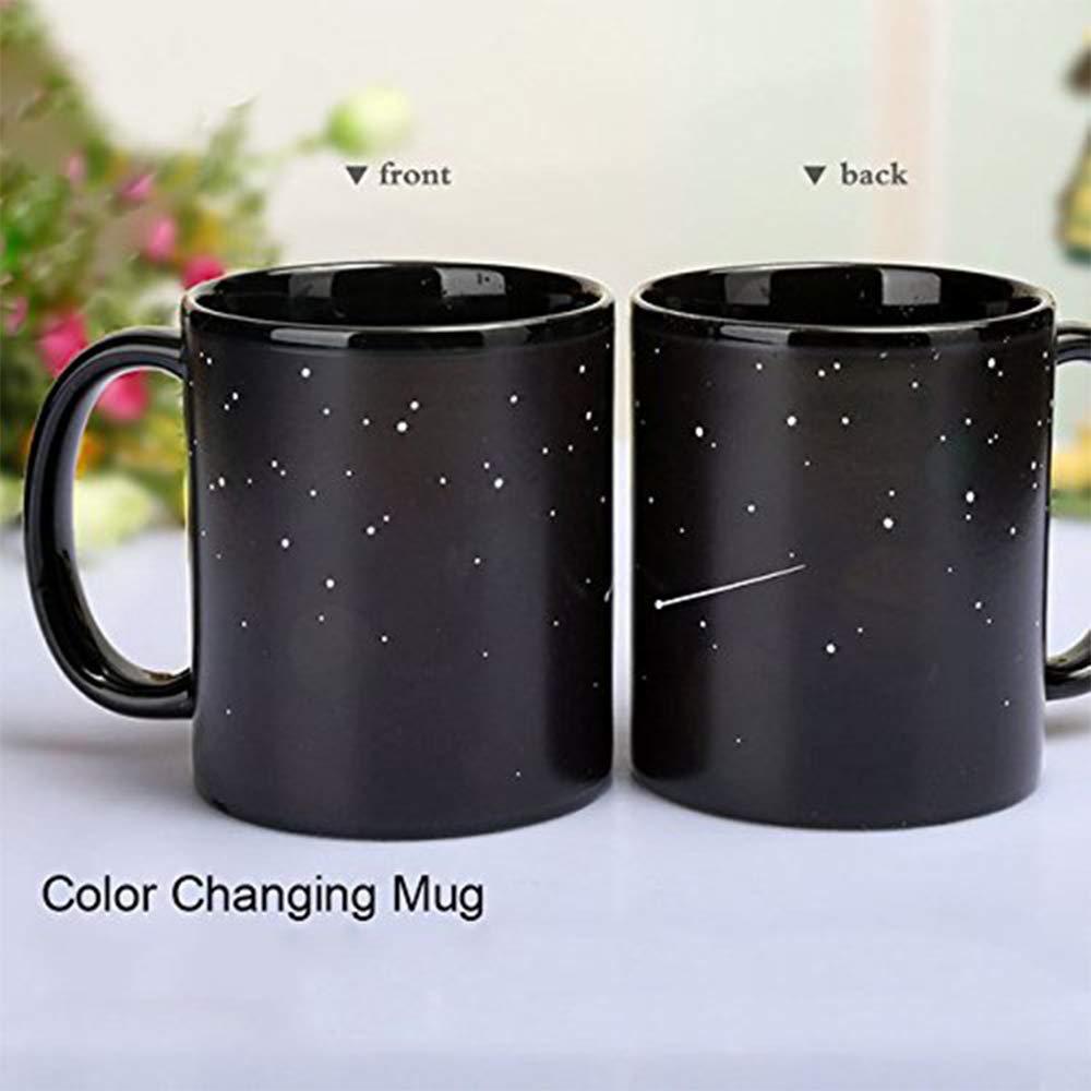 Antspirit color-change mug transitions from cold to hot for a dynamic look.