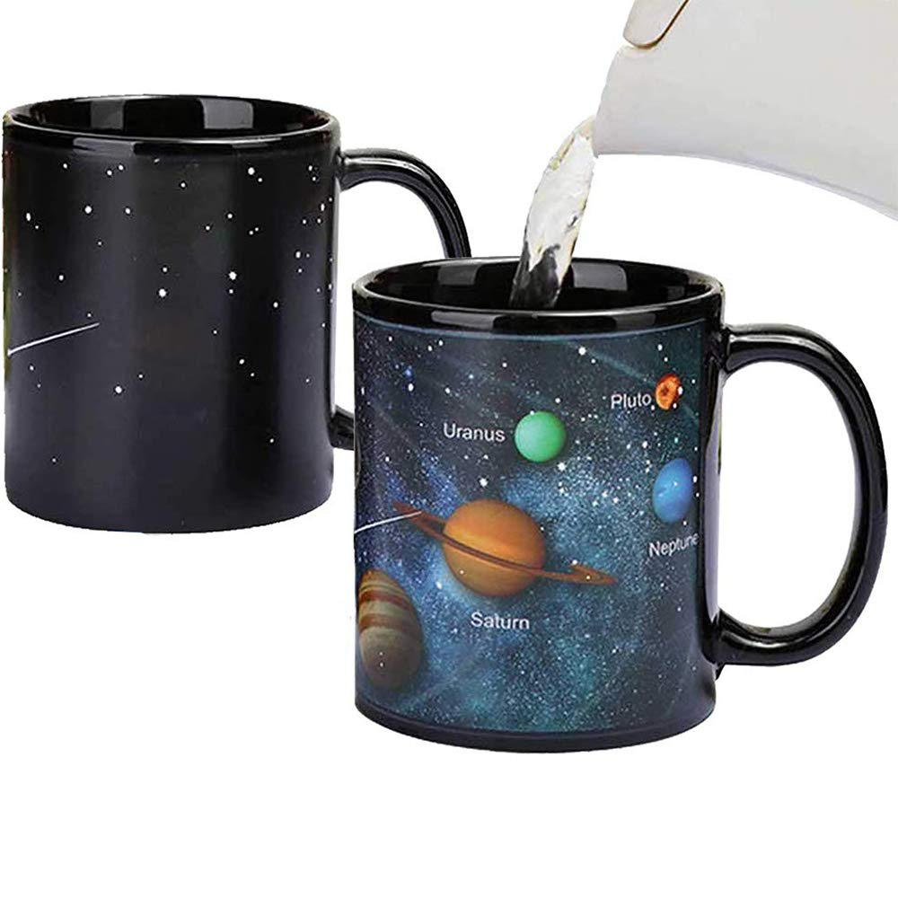 Antspirit heat-changing mug reveals a colorful solar system when hot liquid is poured.