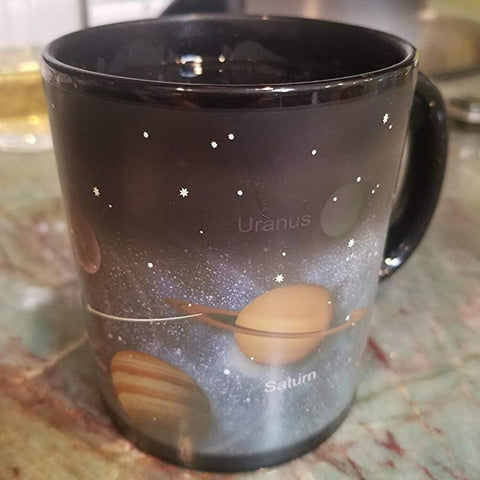 Antspirit porcelain cup shows color change for a fun morning ritual.