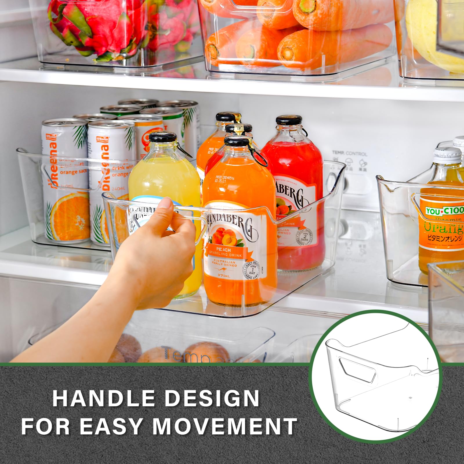 AntStep clear bin with stackable design to save space when not in use.