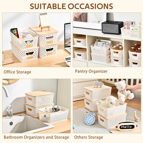 Pantry organization bin by AntStep suitable for kitchen shelves.