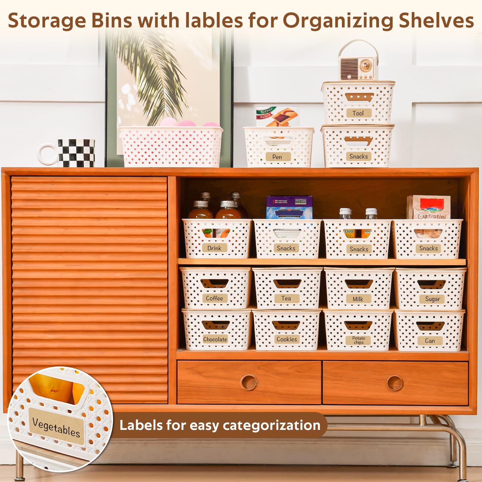 AntStep portable storage bin with side handle for simple rearrangement.