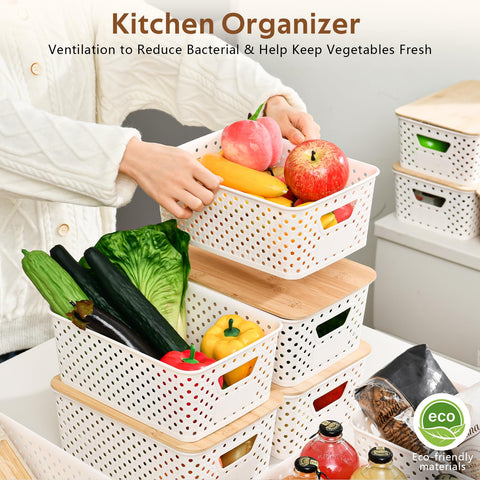 Removable lids allow nesting storage when bins are not in use, AntStep.
