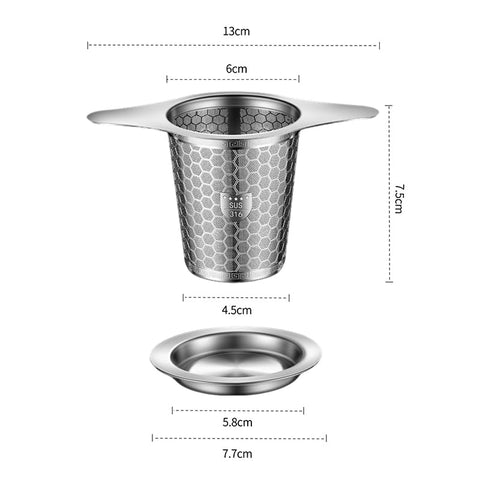 ANTYA tea infuser with wide rim design for stable brewing.