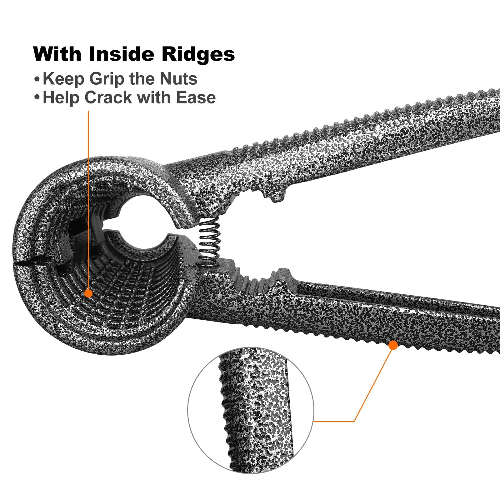 Anwenk Nutcracker non-slip handle design improves comfort during shelling.