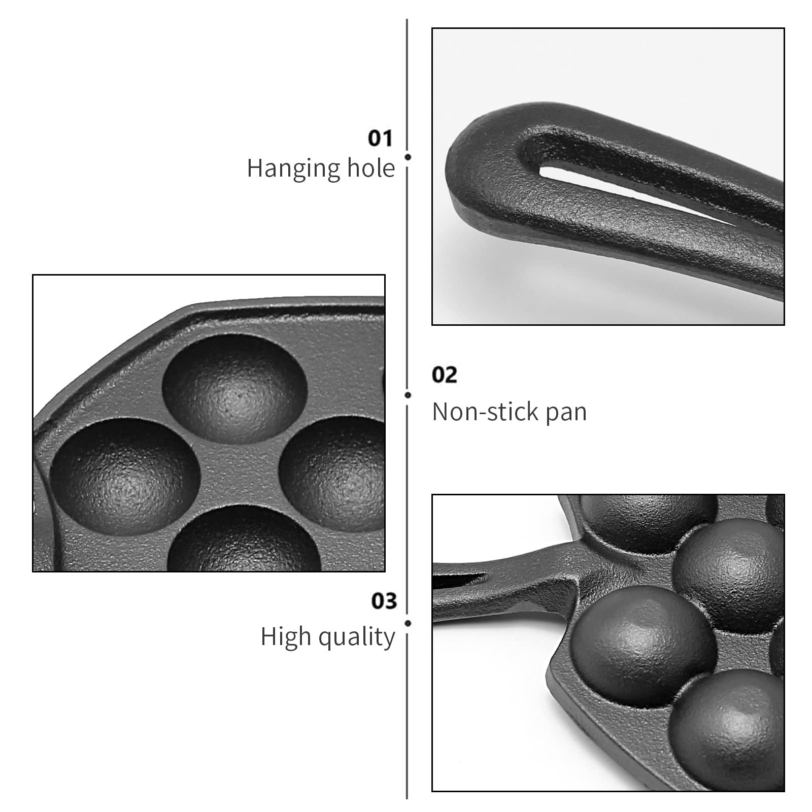 Anxingo cast-iron pan heat distribution emphasizes steady temperature for reliable batter cooking
