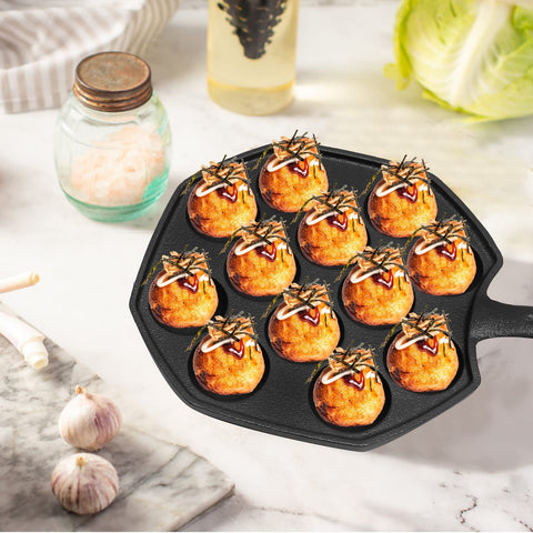 Anxingo takoyaki pan ideal for campfire and outdoor cooking sessions