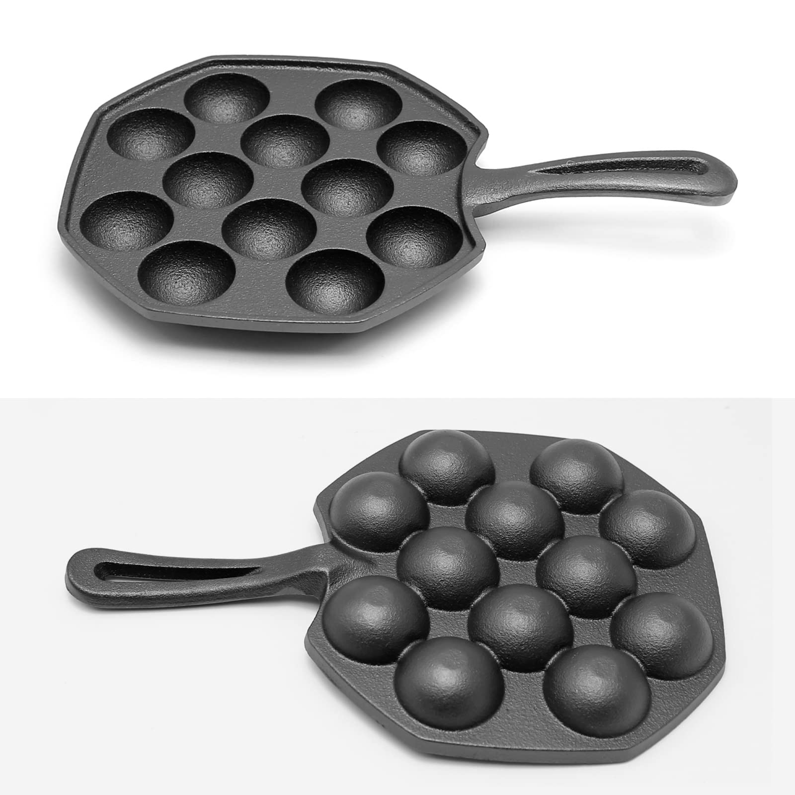 Anxingo takoyaki pan on stovetop demonstrating compatibility with multiple heat sources