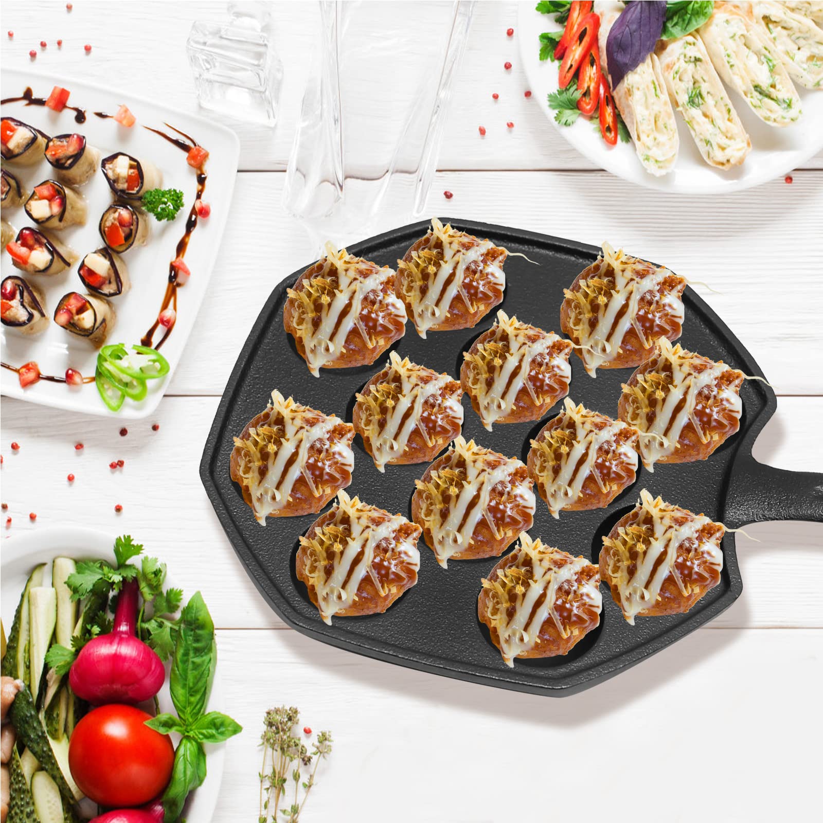 Anxingo takoyaki pan oven-safe design expands cooking options beyond stovetop