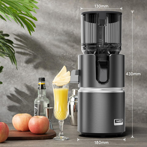 Anybear handles whole fruits for fast, convenient juice without pre-cutting.