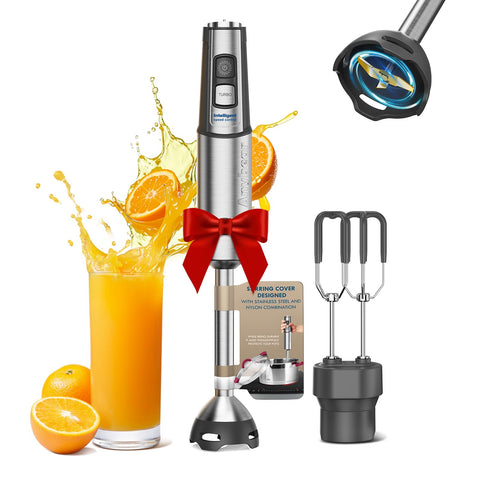 Anybear immersion blender 1100W motor for powerful, smooth blending.