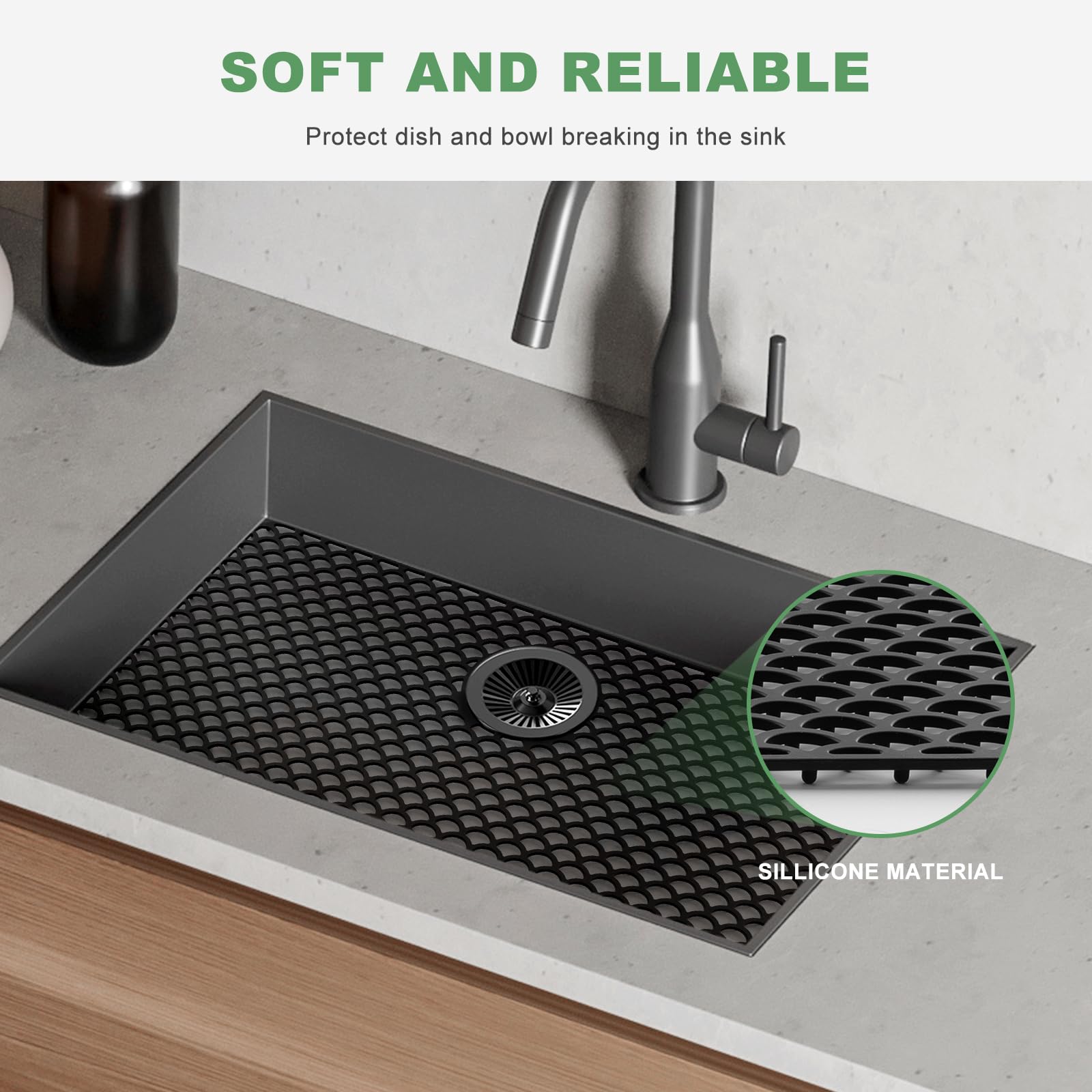ANYEEK sink protector used as multi-function kitchen mat