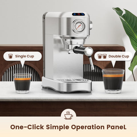 ANYCOLD espresso machine hot water dispense for tea or Americanos anytime