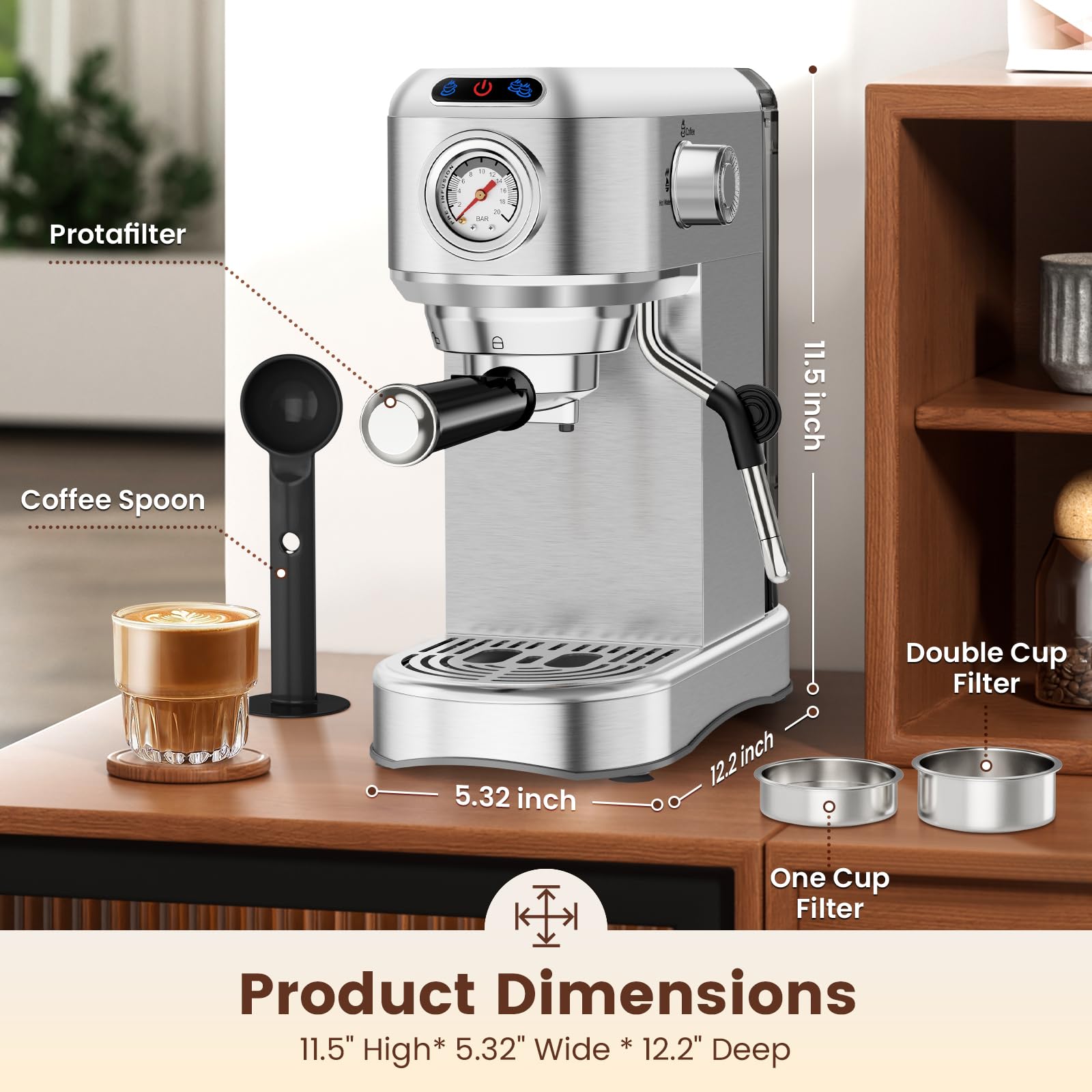 ANYCOLD espresso machine latte art-ready milk foam for café-style beverages